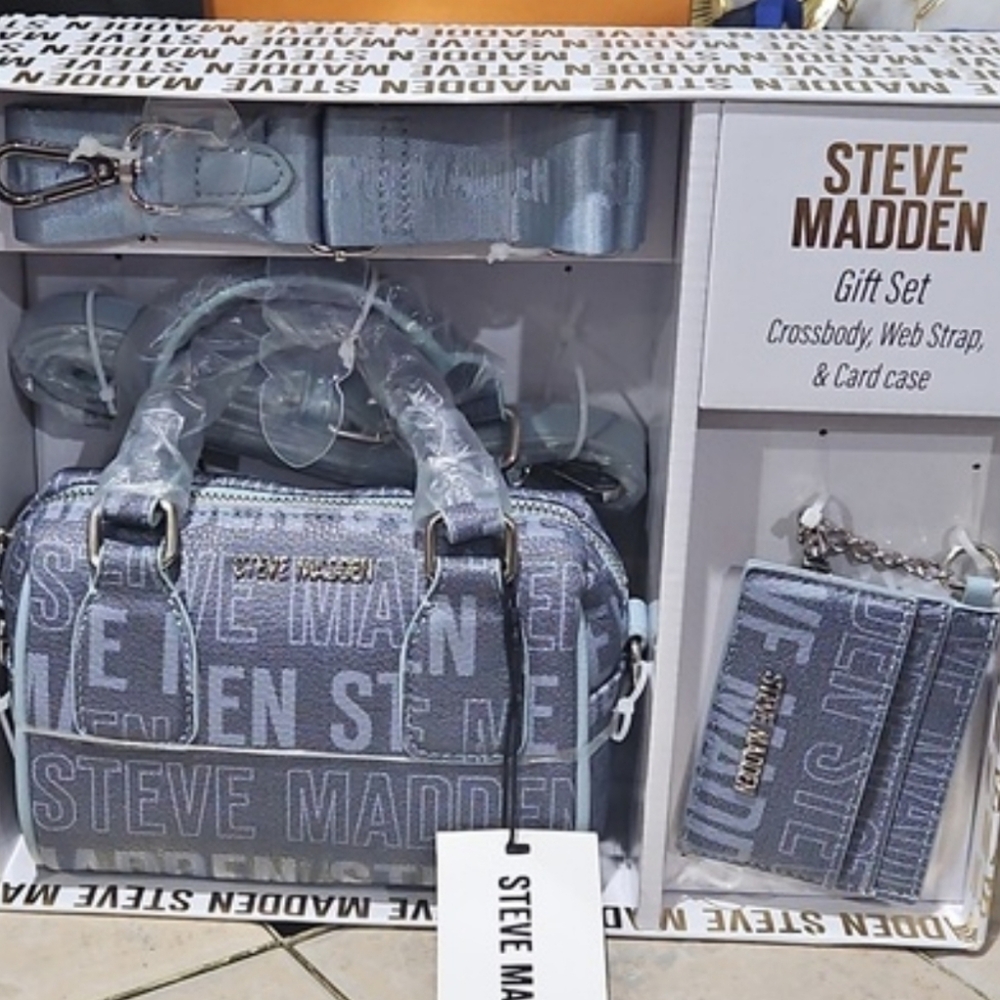 Steve Madden Blue Crossbody Bag Gift Set NWT/NIB